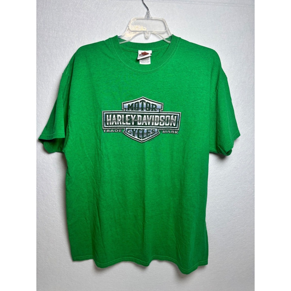 Harley Davidson Smoky Mountain Maryville TN Green Graphic T-Shirt Mens XL